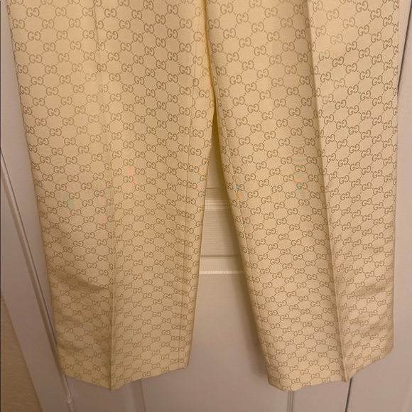 GUCCI Pleated Cotton-Blend Jacquard Straight-Leg Pants - Picture 9 of 15